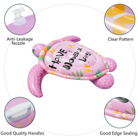 Flotteur gonflable de piscine de tortue de mer rose personnalisé flotteurs de piscine de lettre de flotteur gonflable d'Eco-Pvc pour des adultes gonflables pour des enfants