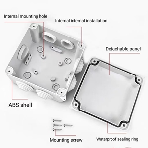 Giao Hàng Nhanh Chóng Không Thấm Nước Nhự<span class=keywords><strong>a</strong></span> Hộp Nối ABS IP65 Với Cao Su Cắm 100*100*70 Hộp Nối Ngoài Trời Hộp Phân Phối - Product Image 3