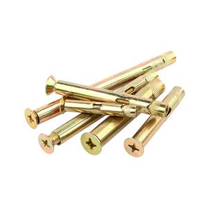 Ancrage de manchon à fente <span class=keywords><strong>plate</strong></span> Ancrage mural zingué et vis vis à béton fraisée, ancre de manchon à tête <span class=keywords><strong>plate</strong></span> robuste - Product Image 3