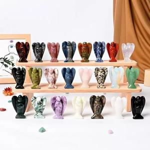 Venta al por Mayor de Cristales Naturales de 4 cm, Mini Tallados de Ángeles Hechos a Mano con Piedras Preciosas de Materiales Mixtos para Sanación - Product Image 2