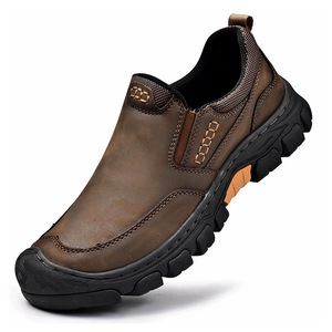 Mocassins pour hommes à enfiler, dessus en PU, semelle en caoutchouc, doublure en peluche, motif uni, chaussures décontractées - Product Image 5