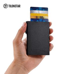 TILONSTAR TWM400 Custom Slim RFID Bloqueo de aluminio Diseñador Hombres Pop Up Negocios Titular de la tarjeta de crédito Caso - Product Image 3