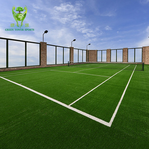 Precio al por mayor OEM Mejor Precio de <span class=keywords><strong>alta</strong></span> densidad Tenis Baloncesto Canchas de bádminton Alfombra de césped sintético verde - Product Image 6