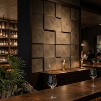 Panneaux muraux en pierre artificielle Pu Stone à texture bois anneau de bois, ignifuges, pour revêtement mural extérieur et intérieur