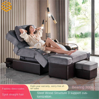 Fauteuil inclinable de massage électrique pour les pieds, cadre en métal, éponge haute densité, design moderne