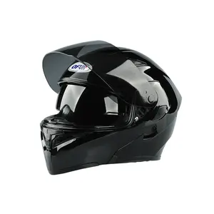 OFUN Wholesale Black Hard DOT Open Face Motorcycle Flip Up Helmet