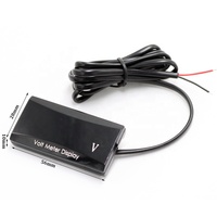 Meteran Voltmeter Tampilan Digital LED Biru Tahan Air Tahan Debu Tahan Guncangan DC 12V untuk Mobil dan Sepeda Motor