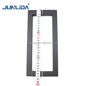 Cao cấp tùy chỉnh chất lượng cao 304 thép không gỉ Matt màu đen ống vuông cửa kính xử lý - Product Image 5