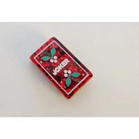 Édition Limitée – Jeu de Mahjong Américain en Acrylique avec Confettis Rouge et Or, Peint à la Main, Motif Floral Festif, 160 Pions – Jeu de Fête et de Festival