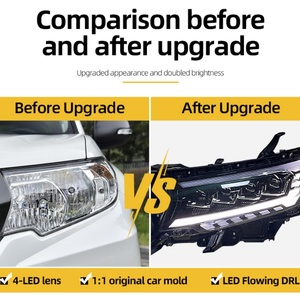 Sanvi High Quality Led Head Lamp Head Light Headlights for Toyota Prado 2018 Upgrade 4 Lens Head Lights - Product Image 4