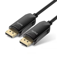 Câble coaxial optique 14V HD DP mâle vers DP mâle avec gaine en PVC, prend en charge 2K 4K 8K 3D pour applications sur moniteur