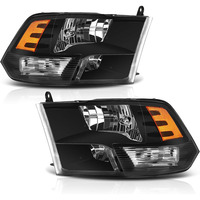 Lumière halogène automatique prix usine pour Dodge Ram 1500 2009-2018 boîtier noir modifier