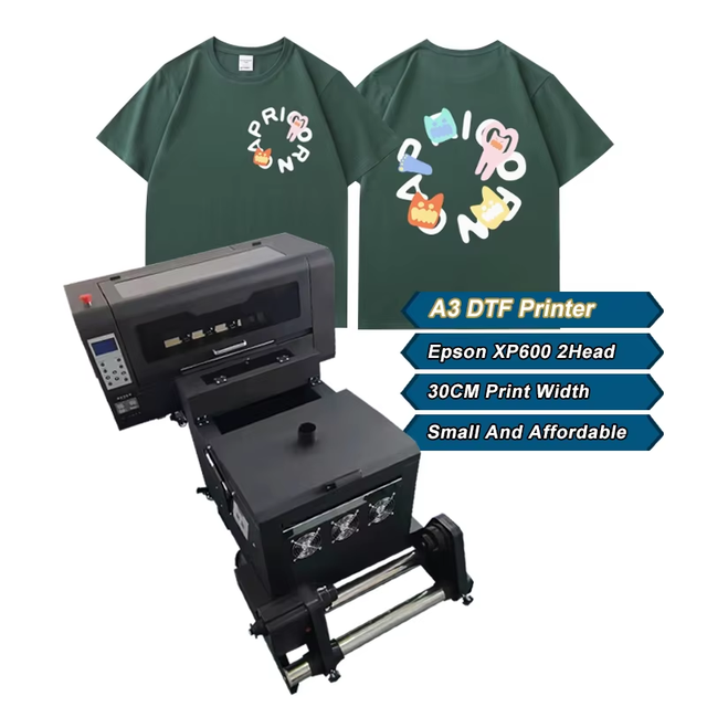 LETOP  XP600 DTF A3 Mini Inkjet Printer with DTF Ink Digital Plotter for Roll Printing on PET Film Inkjet Renkli