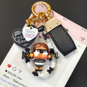 <b>Leather</b> mobile phone <b>key</b> <b>chain</b> lanyard alloy material anti loss pendant custom wholesale fashion strong wrist band 26 cm - Product Image 5
