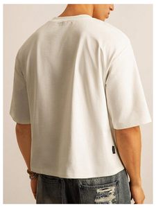 Camiseta Corta de Gran Tamaño con Estampado de Periódico y <span class=keywords><strong>Revista</strong></span> de los 90, Estilo Vintage, para Hombre y Mujer, de Algodón, con Hombros Caídos, Manga Corta, Estilo Urbano - Product Image 3