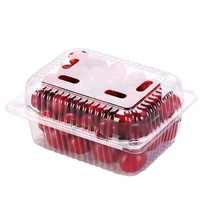 Boîte à clapet transparente 500g pour fruits (fraise, tomate, raisin) – Écologique et biodégradable – Vente en gros