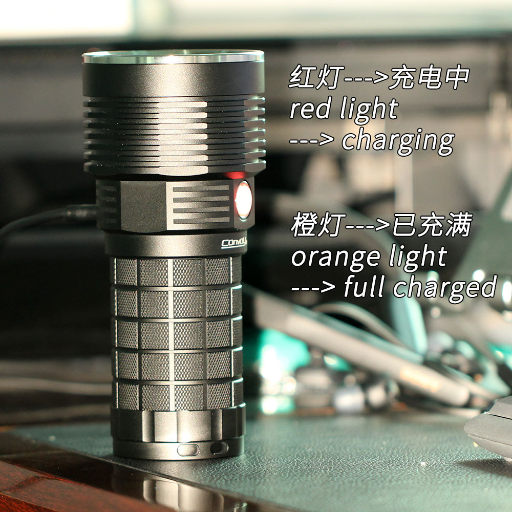 Convoy 4X18A Flashlight, SBT90.2, 5400lm, Rechargeable 18650 Torch