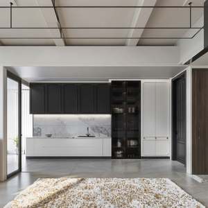 ตู้ครัวสไตล์มินิมอลฝรั่งเศสคุณภาพสูง วัสดุกันน้ำ รุ่นเฟอร์นิเจอร์ครัว พร้อมไอส์แลนด์ครัว - Product Image 6