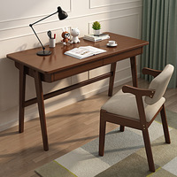 Bureau en bois massif nordique, bureau d'étude, bureau de travail à domicile, bureaux pour étudiants, bureau d'ordinateur pour chambre à coucher, bureau d'ordinateur pour petits espaces, couleur bois