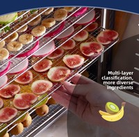 24 Bakjes Commerciële RVS Voedseldehydrator Machine Fruitdroger Vlees Groente Fruitdroger