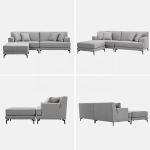 Canapé Best Family Durable Moderne 3 Pièces + Ottoman Ensemble <span class=keywords><strong>d</strong></span>'Angle en Tissu Canapé Résistant aux Rayures Convient aux Animaux de Compagnie Chats et <span class=keywords><strong>Chiens</strong></span> - Product Image 5