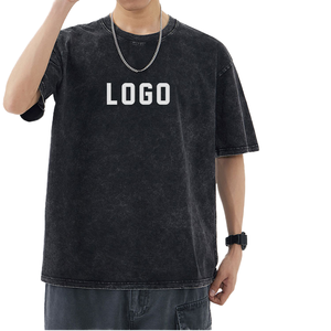 Magliette grafiche stile Vintage con lavaggio acido da <span class=keywords><strong>uomo</strong></span> oversize con stampa DTG Plus Size t-shirt sostenibili per <span class=keywords><strong>abbigliamento</strong></span> biologico - Product Image 1