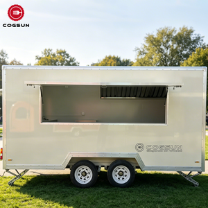 Rimorchio Mobile Cogsun per Fast Food <span class=keywords><strong>e</strong></span> Bevande con Piano di Lavoro in Acciaio Inox - Product Image 2