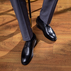 Zapatos Formales de Negocios de Lujo, Británicos, de Cuero Genuino, con Punta Puntiaguda, Transpirables, con Cordones, que Aumentan la Altura, Hechos a Mano de Alta Gama - Product Image 3