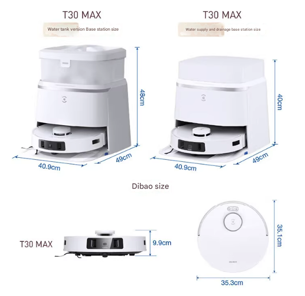 RC  Ecovacs for DEEBOT T30 MAX  OMNI Fully Automatic Home Vacuum Robot Sweeper with 11000Pa Tangle-Free