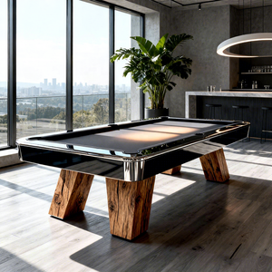 Nouvelle <span class=keywords><strong>table</strong></span> de billard professionnelle en bois de chêne au design populaire, chef-d'œuvre haut de gamme, <span class=keywords><strong>table</strong></span> de billard de luxe et personnalisée avec plateau de ping-<span class=keywords><strong>pong</strong></span> - Product Image 2