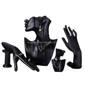 Espositore per Gioielli da Vetrina, Supporto per Orecchini e Collane in Resina Bianca/Argento/Oro, Busto Espositivo per Gioielleria - Product Image 2