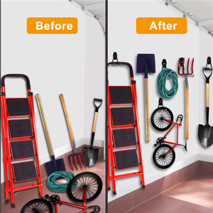 12 Pack Heavy Duty Utility Balcony <strong>Hook</strong> Mounted <strong>Storage</strong> Tool Joist Garage Hanging <strong>Ladder</strong> <strong>Hooks</strong> for Garage Wall - Product Image 6