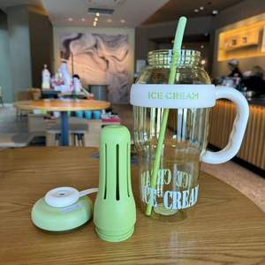 IStapromo Gifts 1200 ML Large Sport Camping Water Kettle Cute <b>Plastic</b> Summer <b>Drinking</b> <b>Straw</b> Water Bottle with Filter - Product Image 5
