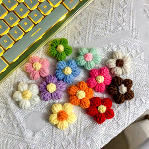 Flores <span class=keywords><strong>de</strong></span> Ganchillo al por Mayor, Flores Tejidas, Flores Artificiales <span class=keywords><strong>de</strong></span> Lana, Flora Eterna Hecha a Mano, Regalos para Bodas y Festivales - Product Image 4