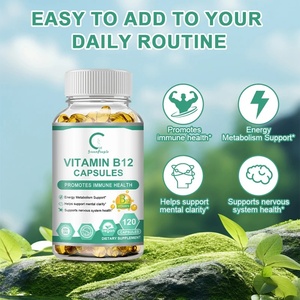 Capsules de vitamine B12, 120 unités, soutient le métabolisme énergétique, l'humeur, le système nerveux, améliore l'immunité, B12 quotidien - Product Image 2