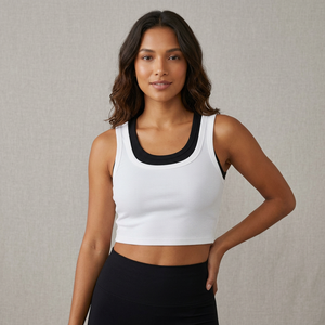 Camisetas de Tirantes Tejidas de Verano para Mujer, Ajustadas, Casuales, Ecológicas, de Poliéster/Algodón, de Secado Rápido y Transpirables - Product Image 1