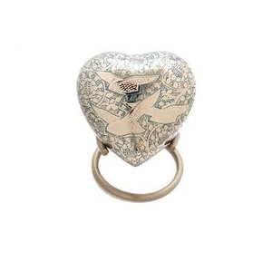 Nouveau coeur forme crémation urnes vente chaude meilleure qualité coeur laiton urne haute qualité salle d'exposition affichage fantaisie souvenir cercueil - Product Image 3