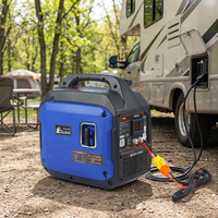 En plein air, camping, camping-car. Générateur d'essence portable intelligent à haute efficacité de 2000 W, faible bruit, 12 V/24 V, mini, pour véhicules.