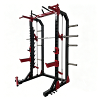 Rack de musculation multifonctionnel Smith Machine avec barre de traction multi-positions et rangement pour haltères, idéal pour la maison et la salle de sport