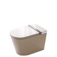 S002 Ensemble WC intelligent entièrement automatique ADA, à poser au sol, en céramique, avec chasse d'eau automatique, bidet électrique et toilette intelligente incluse