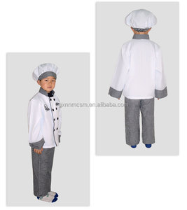 新着シェフキャリアデークックコスチューム子供向けハロウィーンコスプレコスチュームスクールシェフ制服帽子スーツクックコスチューム - Product Image 3