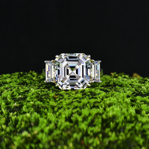 Anillo de Plata de Ley S925 con Rodio y Circonita, para Compromiso, Boda, Fiesta, Moda, Clásico, Lujoso, de Alta Gama, para Mujer, Venta al por Mayor - Product Image 5