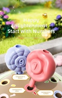 Juguete Montessori de Encaje de Flores, Juguete de Entrenamiento de Coordinación Mano-Ojo para Bebés, Desarrollo Sensorial Educativo Temprano para Infantes