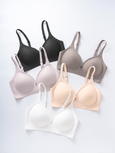 Sutiã apoio sem fio mastectomia confortável sem costura cobertura total bralette tops sutiã para as mulheres push up - Product Image 4