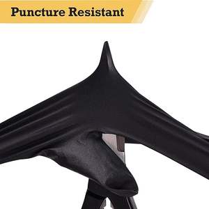 Tam doku 6mil dövme kalın lateks ücretsiz tozsuz saç tırnak güzellik salonu dayanıklı ağır tek kullanımlık siyah nitril eldiven - Product Image 6