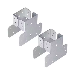 4 Pcs Connecteur d'ancre de solive en argent pour 4x4,4x6,4x8 Poutre ou goujon en acier galvanisé Toit Tie Header Hanger Joint Post Cap - Product Image 2
