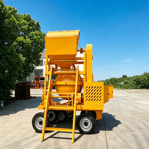 Bétonnière automatique avec moteur diesel et trémie élévatrice, productivité 12 m³/h, bétonnière mobile multifonctionnelle à tambour inclinable - Product Image 2