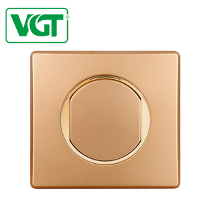 Prise murale électrique ronde 2 broches + <span class=keywords><strong>t</strong></span> prise murale dorée de haute qualité avec panneau mural <span class=keywords><strong>16A</strong></span> <span class=keywords><strong>PC</strong></span> cuivre - Product Image 6