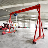 Prix d'usine Grue portique mobile robuste de 1 à 2 tonnes à hauteur réglable avec structure en acier pour levage en atelier