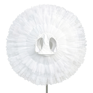 Jupe tutu professionnelle pour ballet, en tulle rigide blanc, costume de scène de ballerine, demi-tutu d'entraînement pour récitals de danse - Product Image 4